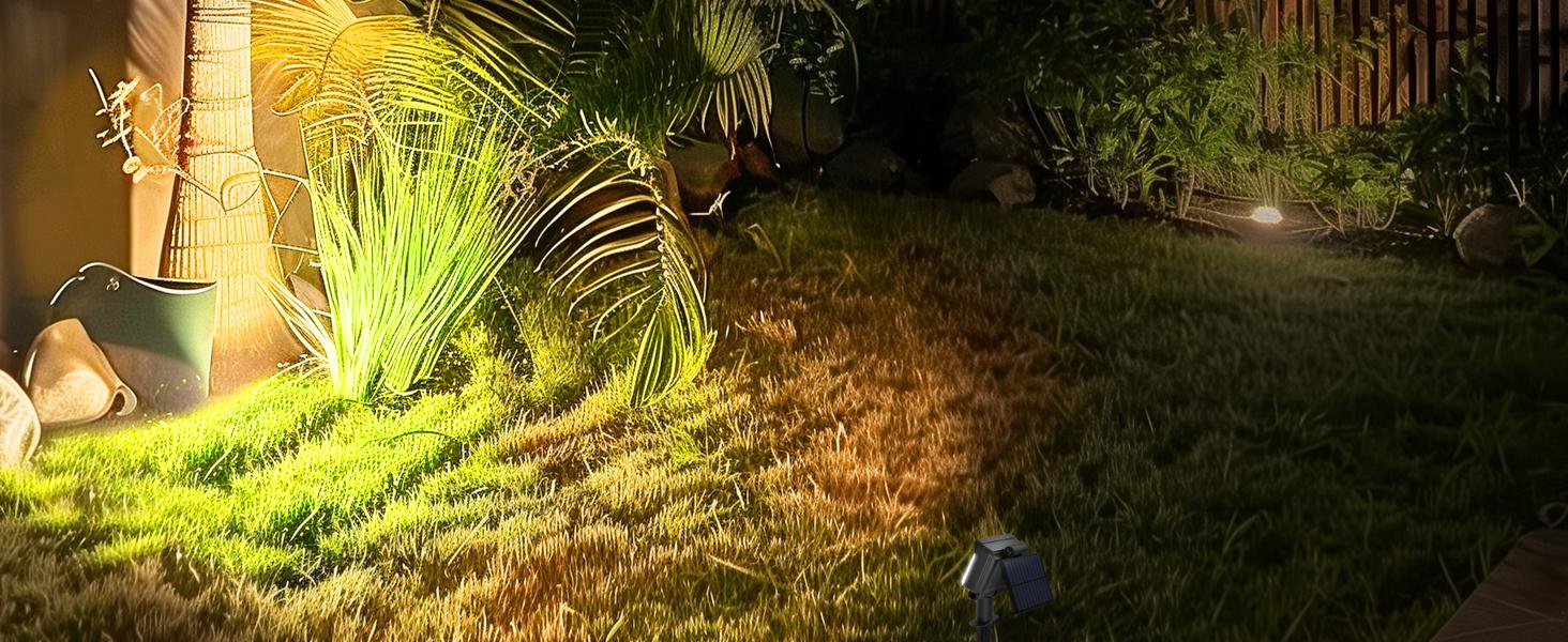 Solar Spot Lights Outdoor Waterproof for Flag, Tree, House, Garden, Yard, Landscape Spotlights for Accent Uplighting Halloween Christmas Decorations solarlights of