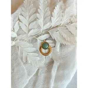 Faded Sage Crystal Pendant