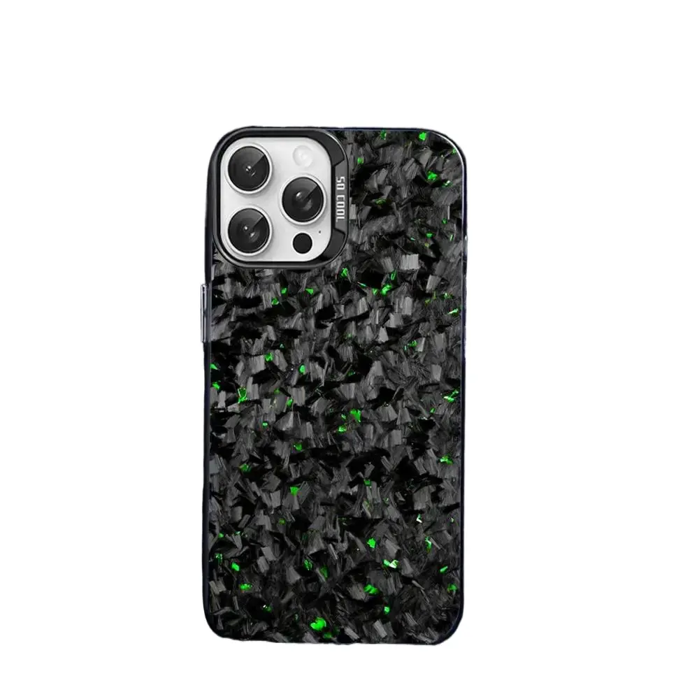Carbon fiber patterned phone case, suitable for iPhone 17/16/15/14/13/12/frosted, shockproof and drop-proof phone case.