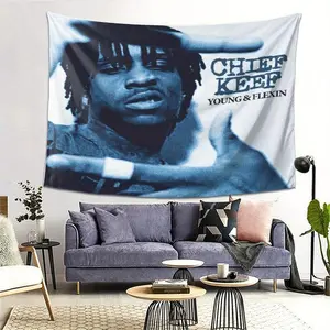 Chief Keef "Young & Flexin" Tapestry 3x5 FT - Polyester Chicago Drill Hip-Hop Wall Hanging for Bedroom & Studio Decor, Rap Fan Art Banner
