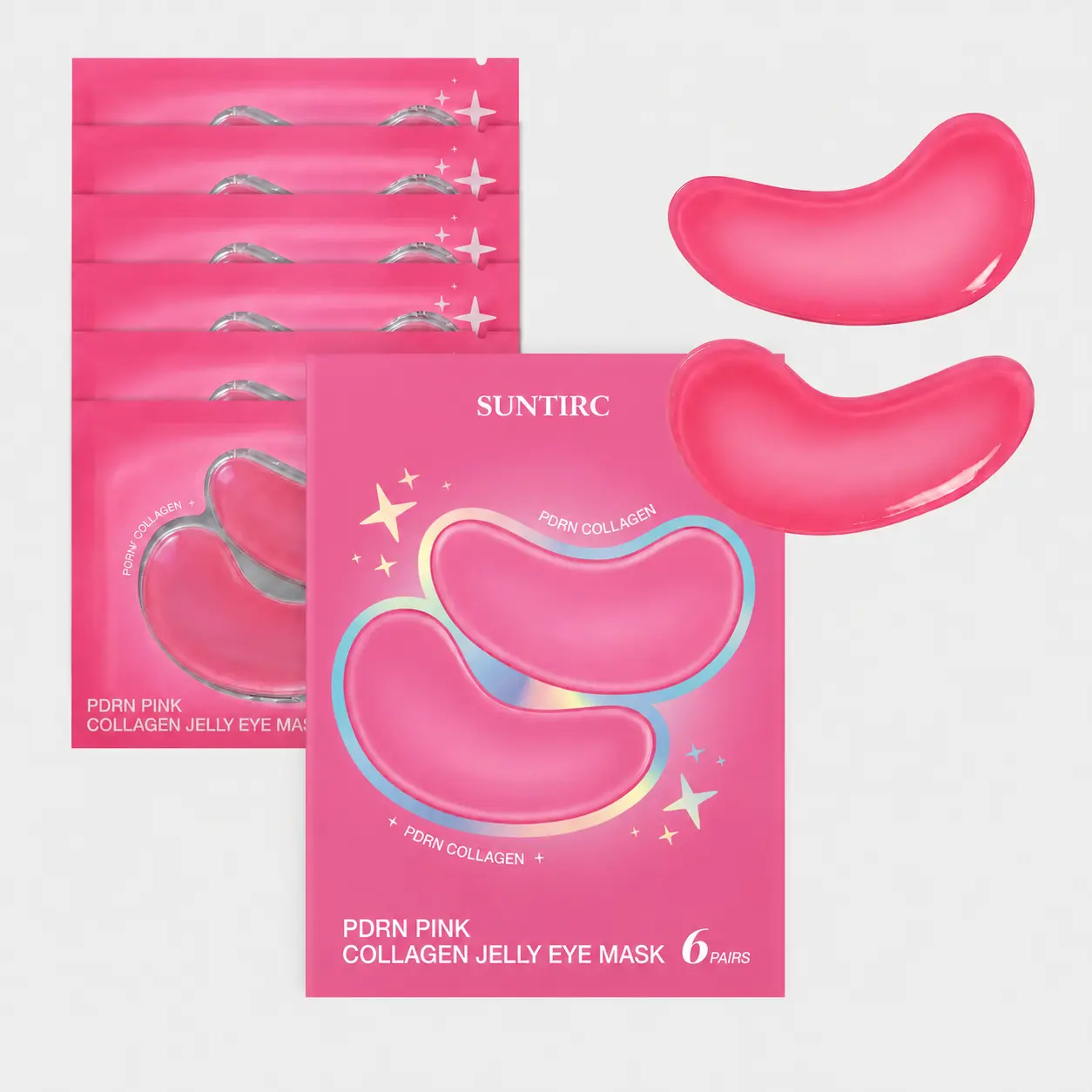 [NEW] PDRN Pink Collagen Jelly Eye Mask | Hydrogel Eye Patches with PDRN, Collagen, NAD | Refreshing for Puffy, Tired Eyes | Firming for Look of Wrinkles, Fine Lines | Korean Skincare (6/28/50 Pairs)