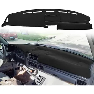 Dashboard Cover Dash Cover Mat Fit for Ford F150 F250 F350 Bronco 1992 1993 1994 1995 1996 1997 (Black) J20