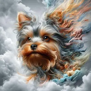 5D DIY Full Drill Diamond Painting - Diamond Painting Kit Dog Cloud Pattern Mosaic Canvas DIY Wall Art, Home Wall Decoration