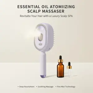 Electric spray airbag massage comb essential oil atomization care self-cleaning anti-static hair wrap smooth hair comb