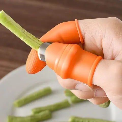 Women's 2-Piece Reusable Silicone Harvesting Tool Set, Durable Multi-Function Outdoor Garden Vegetable Fruit Bean Picker