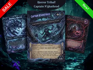 Captain N'ghathrod Horror Tribal Commander Deck | 100+ Card Fan-Made MTG Proxy EDH Set | Mill Control Deck