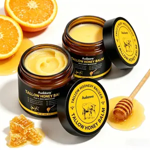 Grass-Fed Tallow & Honey Skin Balm, Raw Honey & Beeswax, Light Citrus Scent, 2oz/57g- Handmade All-Natural Moisturizer for Soft, Smooth, Radiant Skin Body Care Long Lasting Moisturizing Moisture Boost Cream