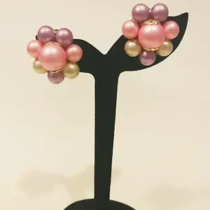 Vintage Clip on Glass Cut Earrings