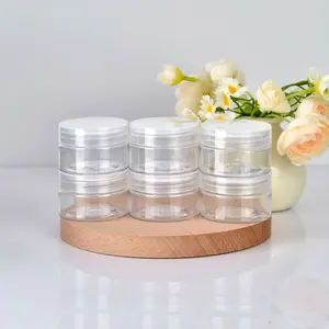 Transparent Plastic Travel Container with Lid, 1 Ounce Storage Box for Lotion and Cream, Ideal for Home Use and Cosmetics Organization, Storage Bottles, Plastic Containers