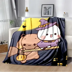 Cute Bubu and Dudu Series Blanket Flannel Cozy Soft Fleece Bedspread Classic Cartoon Blanket,Decke Thanksgiving holiday gifts for family, friends and children