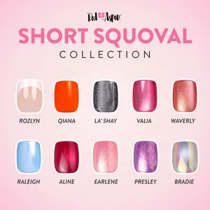 Red Aspen Acrylic Short Squoval Press On Nails for a Salon-Quality Manicure at Home