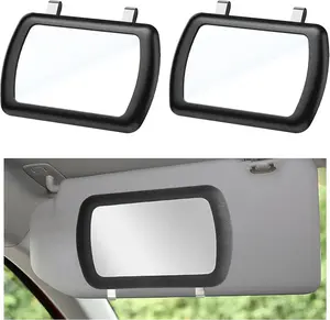 PCS Car Sun Visor Vanity Mirror, Clipon Vehicle Makeup Mirrors for Women Girls, Portable Auto SunShading Visors Cosmetic Mirror for Cars Truck SUV, Car Accessories
