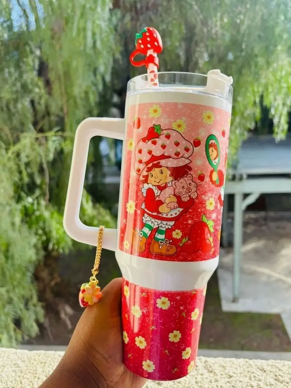 Strawberry shortcake w/accessories add on 40oz tumbler