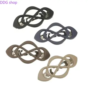 4PCS Elegant Simple 8-Shape Infinity Hair Claw Clips for Women & Girls, Matte Finish Strong Hold Styling Hair Clamps, Spring Design Non-Slip Barrettes, Minimalist Fashion Hair Accessories for Daily Hairstyling