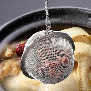 Stainless Steel Chain Tea Ball (1 Count), Tea Strainer with Chain, Mesh Tea Infuser, Kitchen Accessories