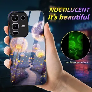 Protective Case for Infinix Series, Giant Dandelion Pattern Glowing Phone Case with Skin-Friendly Touch, Dustproof and Shockproof Design