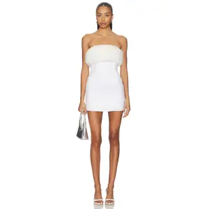 retrofete Torin Sequin Fur Dress in Ivory