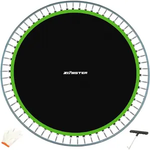 Replacement Jumping Mat, Fits 12FT Round Trampoline Frame with 72 V-Hooks, Using 5.5" Springs 127" Premium Trampoline Mat (Spring not Included)