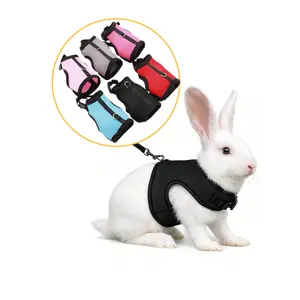 Cat Harness Rabbit Harness   Adjustable Soft Vest Harness with Elastic Leash for Cat Rabbit Guinea Pig Small Pets