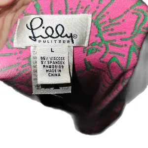 Lilly Pulitzer Ladies Danni Dress printed Hibiscus Pin & Hidden Kitten of the Palm Beach Collection