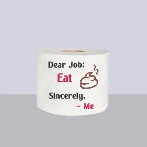 Funny gift Toilet Paper – "Dear Job: Eat . Sincerely, Me" | Quit Job Gift, Work Humor, Office Gag funny office gift for occassion