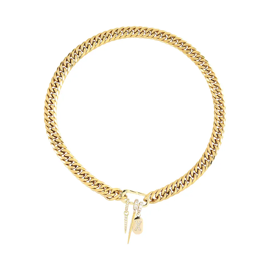 JUST CLICK LETTER CHAIN NECKLACE