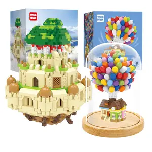 Sky City Balloon House Design Building Blocks, 1 Box Creative DIY Building Blocks Toy, DIY Assembly Decoration for Home Office Building Sets