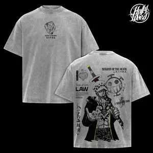 Limited Trafalgar Law Room Shambles - ONE PIECE OP Oversized Washed Hoodie, T-shirts Retro Unisex Graphic 90s Vintage Anime Manga Acid Washed Lightweight Cotton Washed Hoodie, Gift For Anime Fan, Anime Y2K Streetwear Hoodie