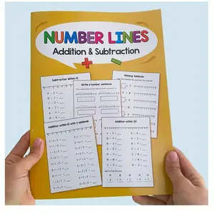 0-20 Number Line Math Workbook for Kids, 28 Pages of Colorful Interactive Exercises, Ideal for Preschool and Home Learning, Visual Learning Aid, Teaching Supplies