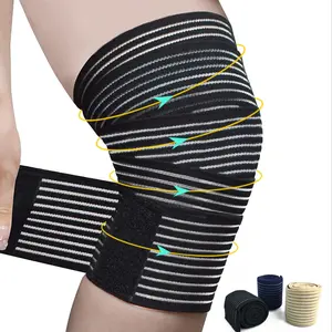 Extra Long Knee Wraps for Leg Calf Thigh Support, Elastic All Purpose Compression Bandage for Weightlifting & Powerlifting, 71in, Leg Strap