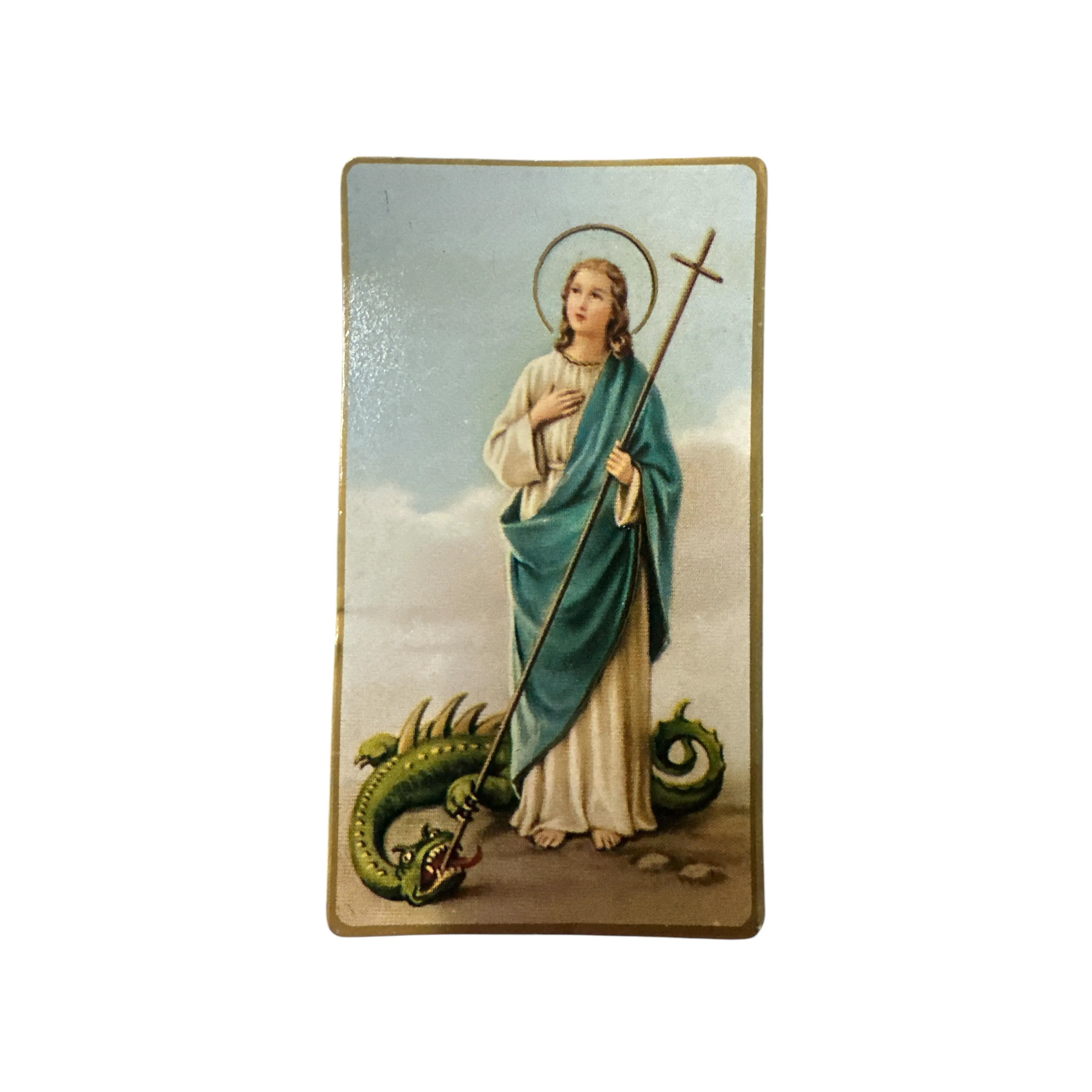 Prayer Card Santa Marta Virgen 4"x 2"