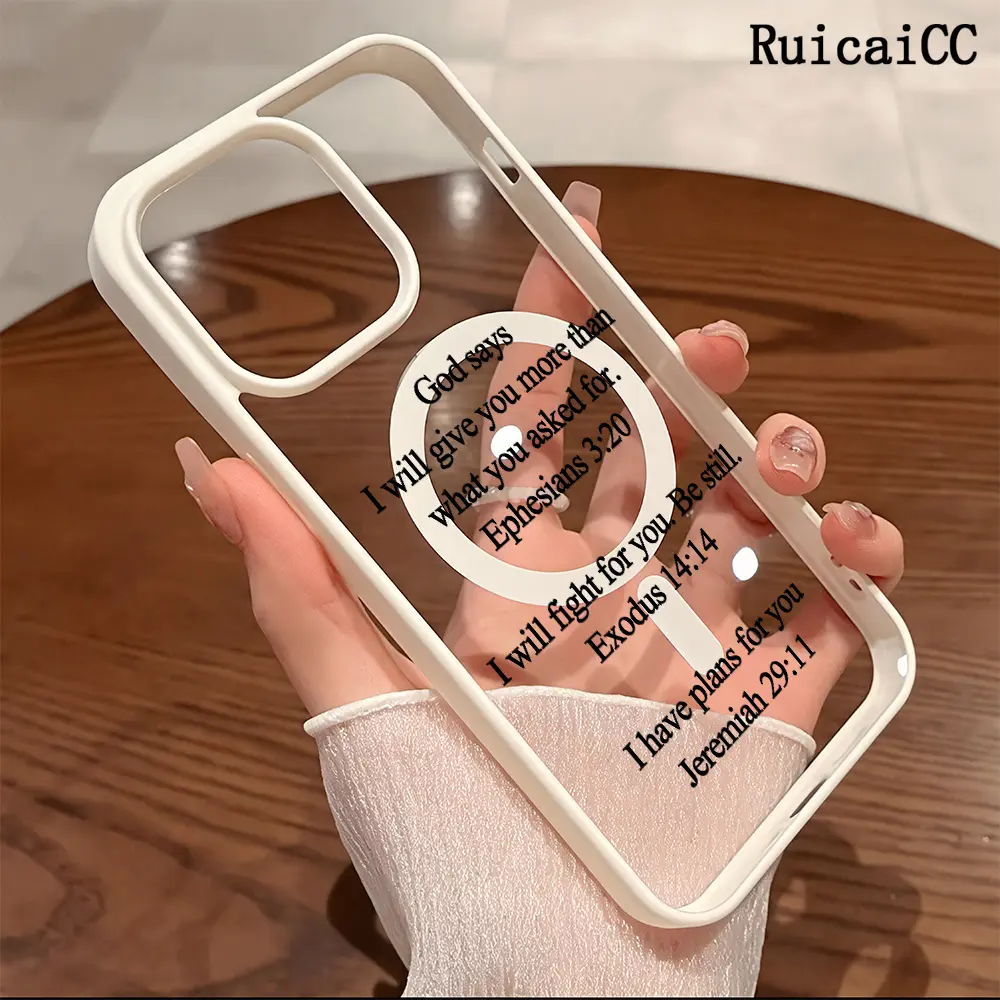Premium Magnetic Phone Cases for iPhone11/12/13/14/15/16//17/Air/promax/Plus Faith God Says y2k cased MagSafe Ready, Anti-Fall, Springtok and Ultra-Thin Design | Perfect for Everyday Use Screen Protector Resistance