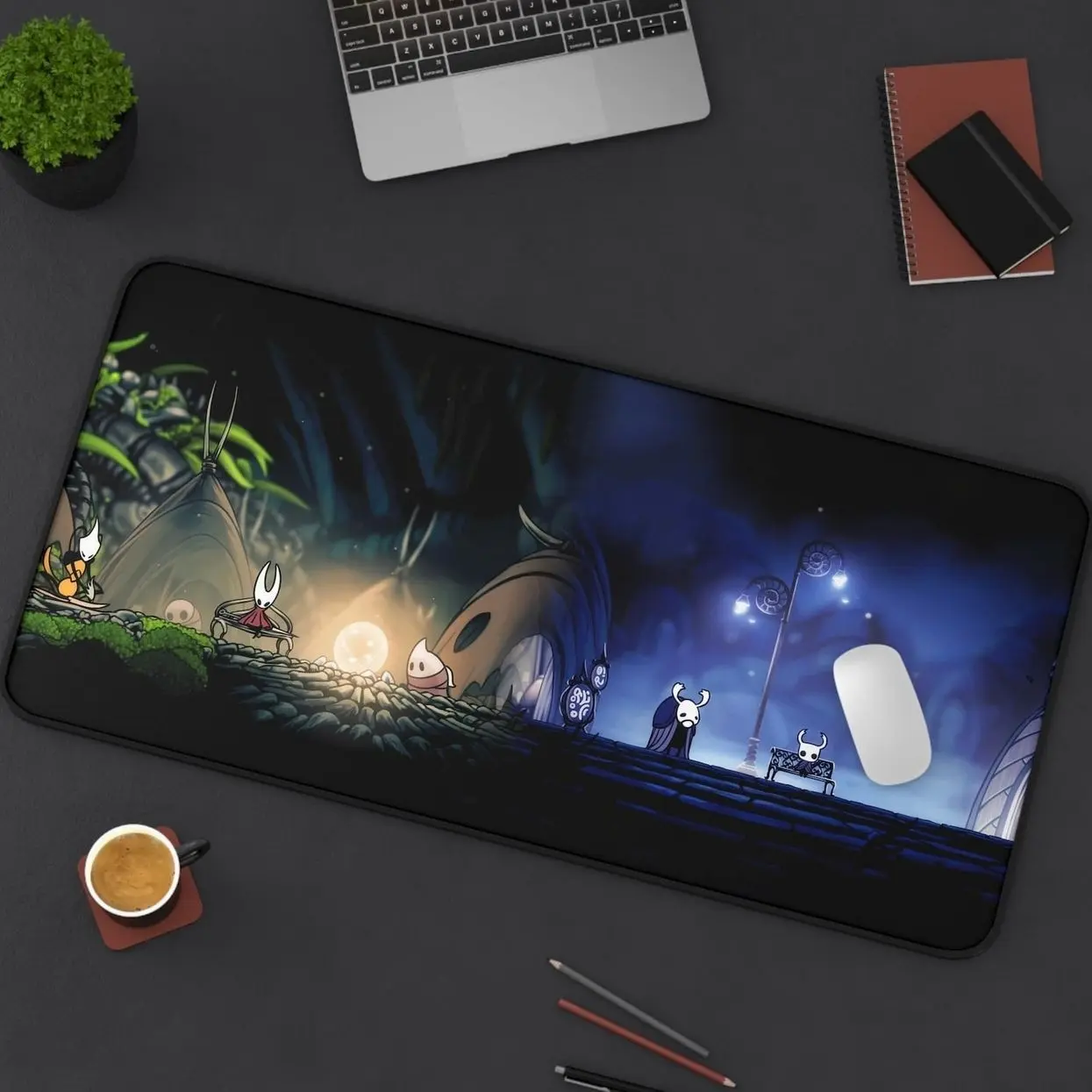 Hollow Knight Silksong Bench Rest Desk Mat, High-Quality Desk Mat, Silksong Merch, Gaming Desk Mat, Long Mouse Pad, Unique Gift for Gamers
