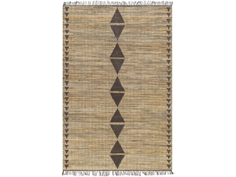 Livabliss ALX2308-810 Alex Decorative Rug, 8x10 ft (96" w x 120" l) Handmade Hand-Woven Multi-Color Durable Jute Fiber Nickel Modern Rectangle Fringe Indoor Floor Mat