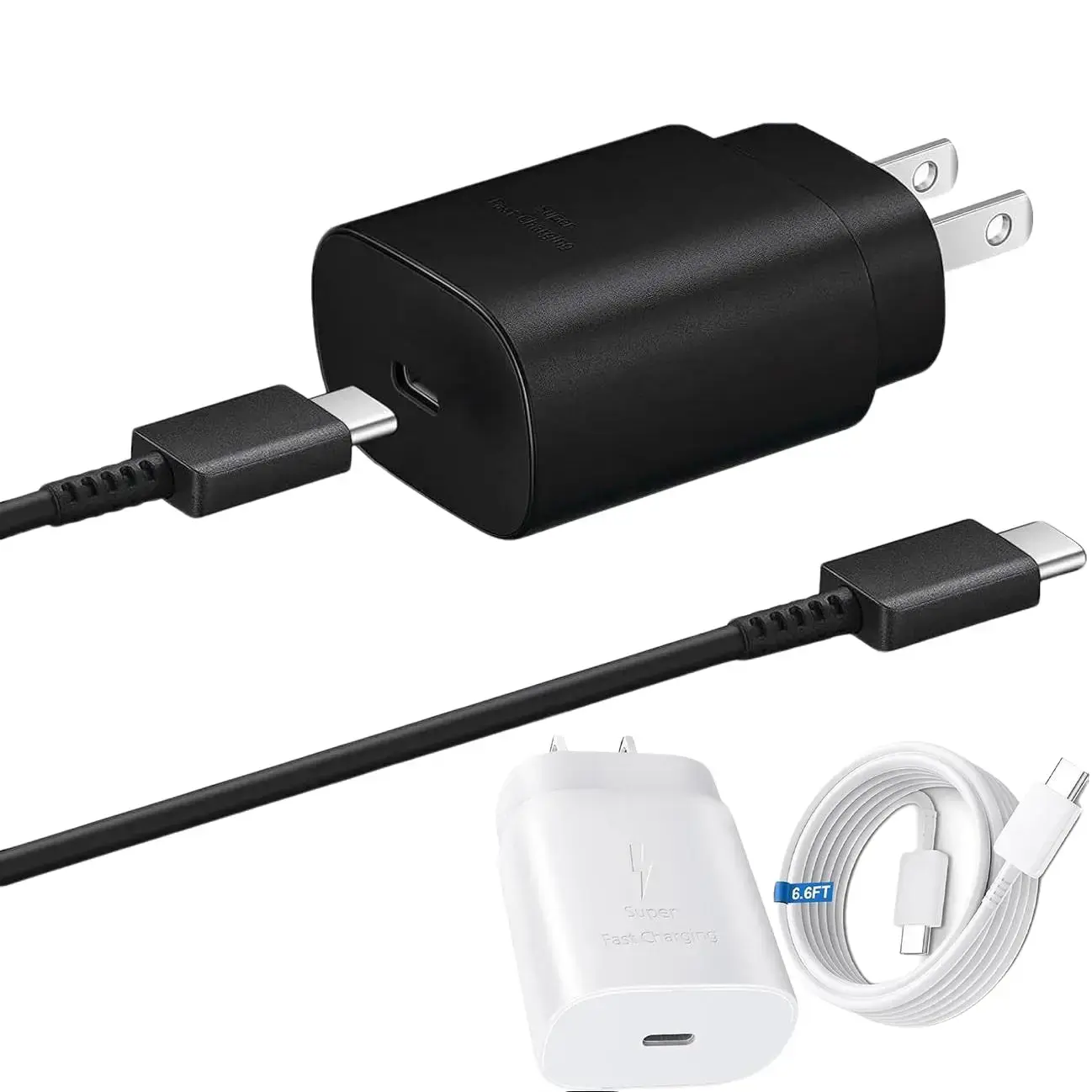 25w Type USB-C Fast Wall Charger+6FT Cable For Samsung Galaxy S20 S21 5G