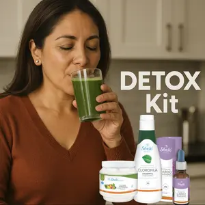 DETOX Kit – Sheló NABEL Chlorophyll, Milk Thistle & Green Juice Powder | Natural Cleansing and Daily Wellness / Kit DETOX – Clorofila, Cardo Mariano y Jugo Verde en Polvo