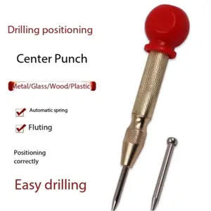 Automatic Spring Center Punch Tool, Adjustable Impact Spring Loaded Metal Center Punch Head, Durable Auto Positioner for DIY Projects