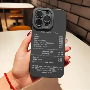 Bible Romans Simple Print Phone Case, Christian Aesthetic, Full Camera Protection, Fits iPhone 16 Pro Max 11 12 Pro 13 14 15 Plus Max 17 Air