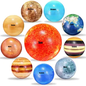 10PCS Solar System Planet Stress Balls,Stress Relief Planets Balls Educational Toys,Anti Stress Solar Educational Balls for Adults,Kids Early Study,Party Game,Birthday Gifts