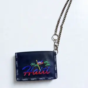 Haiti Wallet Ayiti Bous Lajan Money Purse Hand Held with Chain Attached