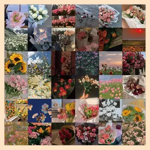 60pcs Flower Series Sticker, Waterproof Sticker Pack for Wall Water Bottle Skateboard Helmet Car Bike Luggage Laptop