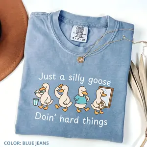 Comfort Colors Occupational Therapy T-shirt, Silly Goose OT Tee, ADL Therapist Gift, COTA OTR Shirt, Funny OT Appreciation Tee, Cute Crewneck Tee