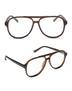 DIFF Tatum Whiskey Crystal Blue Light Aviator Readers - Stylish Lightweight Trendy Frames