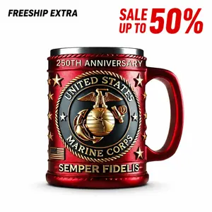250Th Anniversary United States Marine Corps Frontline Heritage Co Military Cups – Vintage Army Collectible Coffee Mugs