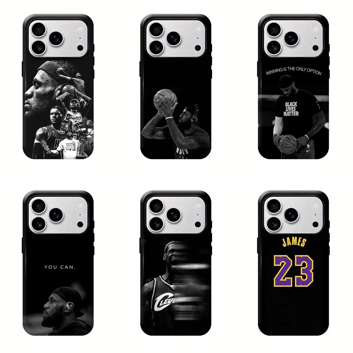 LeBron James Phone Case, Sport Basketball For Fan Two-In-One Drop-Resistant Mobile Phone Case for iPhone 11-17 Protection Safety