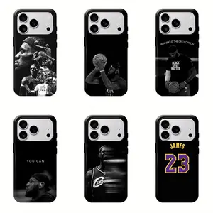 LeBron James Phone Case, Sport Basketball For Fan Two-In-One Drop-Resistant Mobile Phone Case for iPhone 11-17 Protection Safety