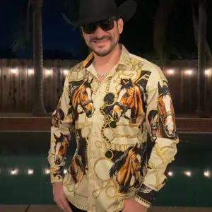 Caballo Rhinestone Long Sleeve Shirt (Slimfit)