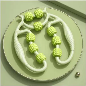 Circular beautiful legyoga roller,Leg Massager Roller with 360 Degree 9Wheels Massager , thigh musclerelaxer, leg stretching massager, clip lady Body Care