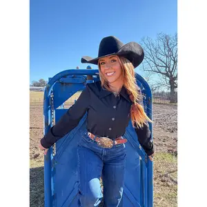 Black Athletic Rodeo Shirt