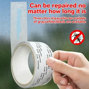 4PCS Window Screen Repair Tape, Self-Adhesive Fiberglass Mesh Patch for Screen Door, Window Netting Hole Fix